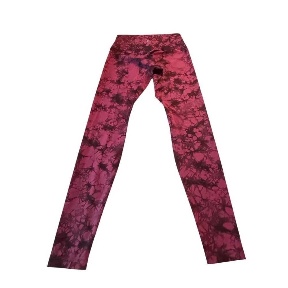 Lululemon -Wunder Under Pant (Hi-Rise)- Shibori Darkest Magenta Black - 10 - EUC - Picture 4 of 15
